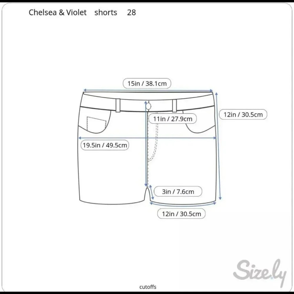 Chelsea & Violet Frayed Blue Jean Cutoff Shorts - Picture 9 of 10
